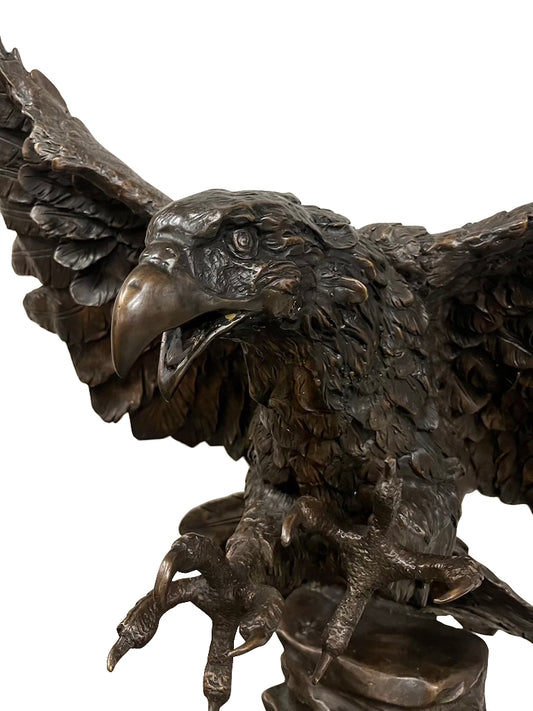 Bronze Tier Skulptur "fliegender Adler" - vintage-shop-24