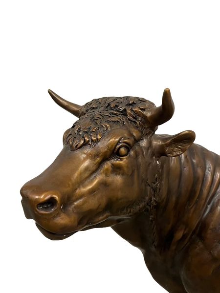Bronze Skulptur "bronzener Stier" - vintage-shop-24