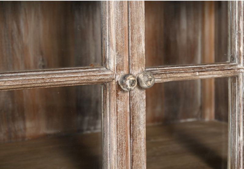 Holz Vitrine PAUL Landhausstil - vintage-shop-24.com