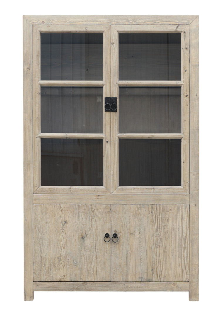 Vitrine H 220 cm, Küchenschrank aus altem Holz