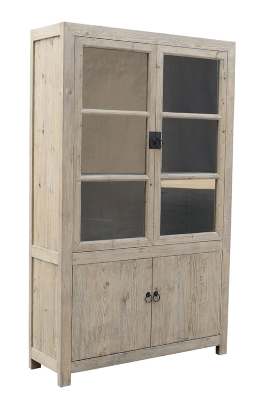 Vitrine H 220 cm, Küchenschrank aus altem Holz