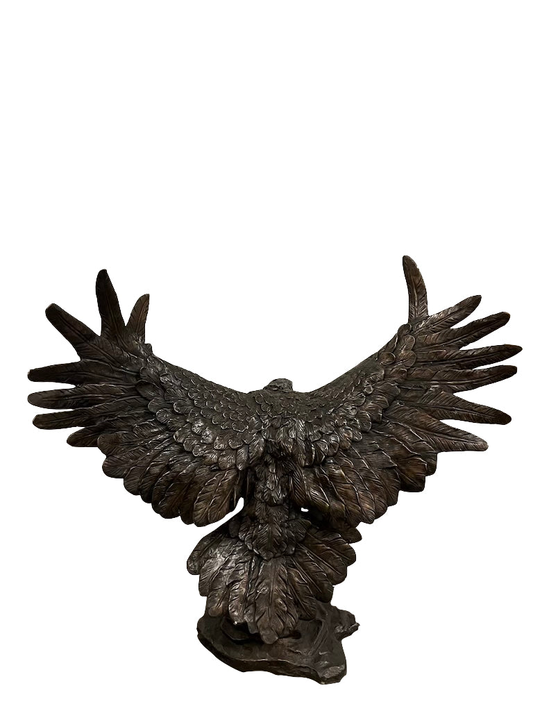 Bronze Tier Skulptur "fliegender Adler" - vintage-shop-24
