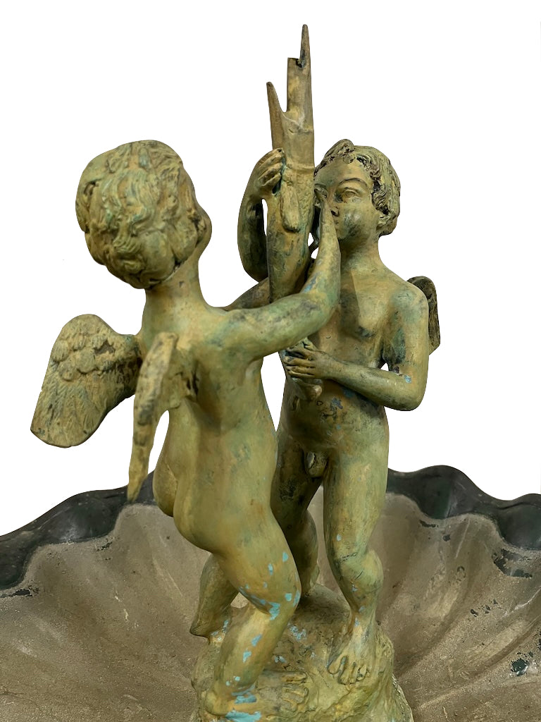 Garten Brunnen Bronze mit Skulpturen - Vintage-Shop-24