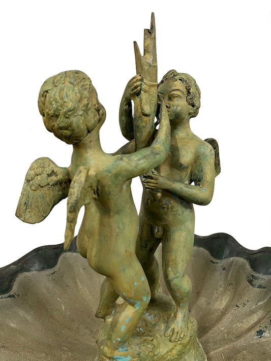 Garten Brunnen Bronze mit Skulpturen - Vintage-Shop-24