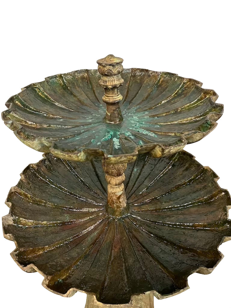Garten Brunnen 2-stufig Bronze | Vintage Design 136cm