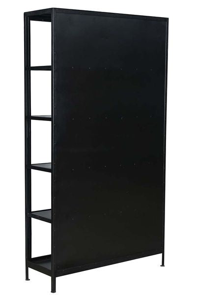 Metall Vitrine schwarz 2 Türen H 200 cm
