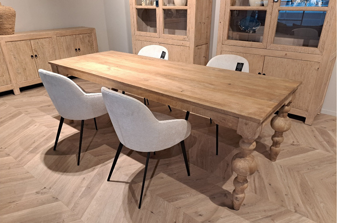 Esstisch, Holztisch, Stil: Landhaus, Größe: L 240 x T 90 x H 76 cm, Material: Massivholz, Farbe: natur unbehandelt