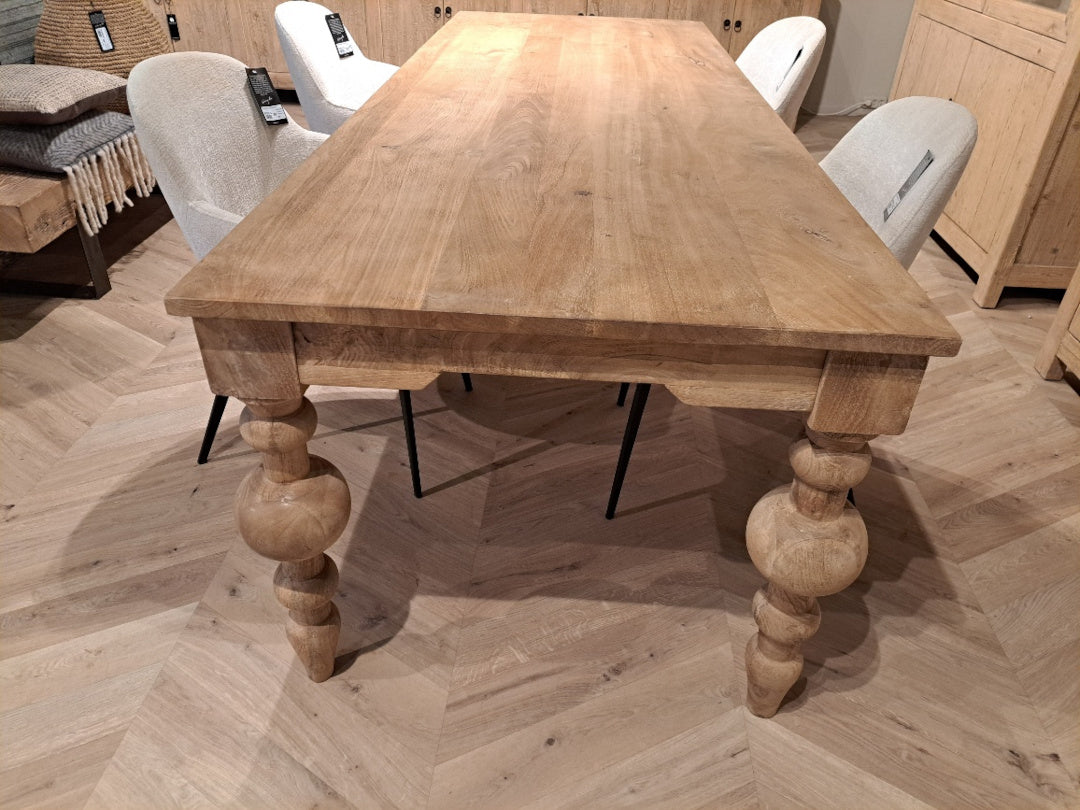 Esstisch, Holztisch, Stil: Landhaus, Größe: L 240 x T 90 x H 76 cm, Material: Massivholz, Farbe: natur unbehandelt