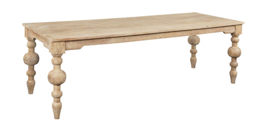 Esstisch, Holztisch, Stil: Landhaus, Größe: L 240 x T 90 x H 76 cm, Material: Massivholz, Farbe: natur unbehandelt