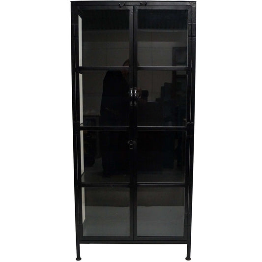 Industrial Metall Vitrine JILLA H 176 cm - vintage-shop-24