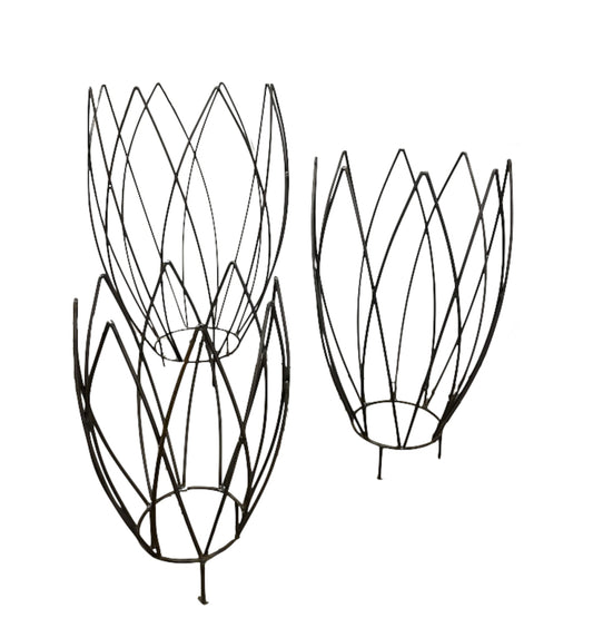 Garten Rankhilfe Eisen Tulpen 3er Set - vintage-shop-24