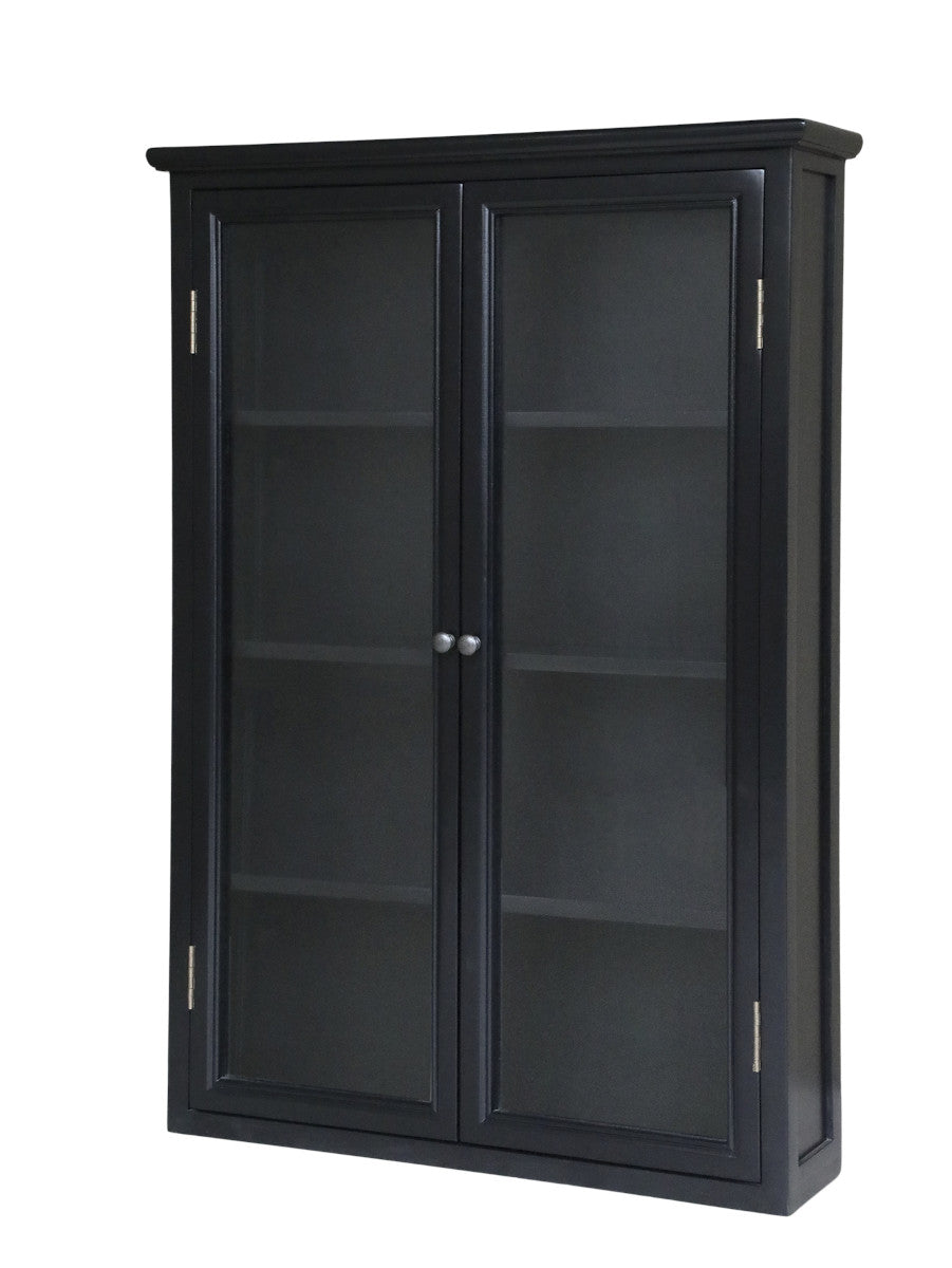 Wandvitrine matt schwarz - vintage Wohndesign