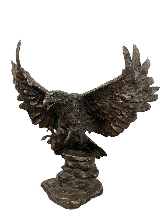Bronze Tier Skulptur "fliegender Adler" - vintage-shop-24