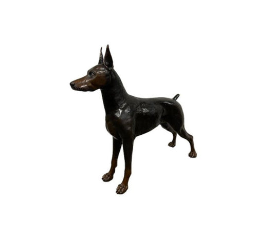 Bronze Skulptur "Bronzener Dobermann" - vintage-shop-24