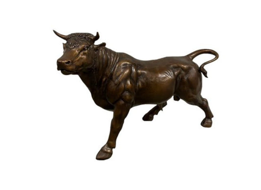 Bronze Skulptur "bronzener Stier" - vintage-shop-24
