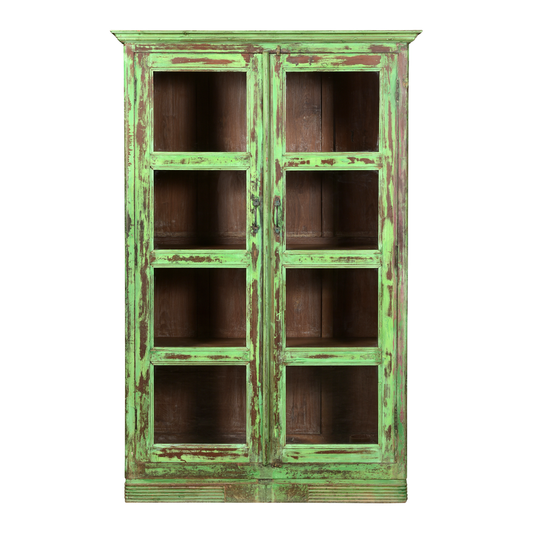 Alte Vitrine vintage Grün Unikat - vintage-shop-24