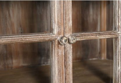 Holz Vitrine PAUL Landhausstil -  vintage-shop-24.com