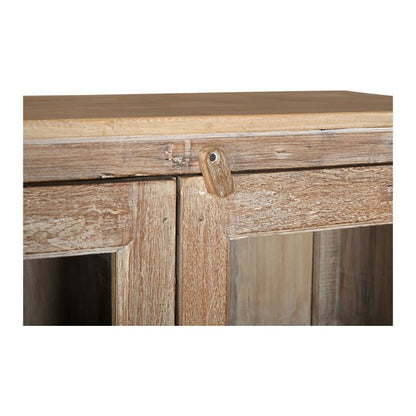 hochbeinige Holz Vitrine im Landhausstil