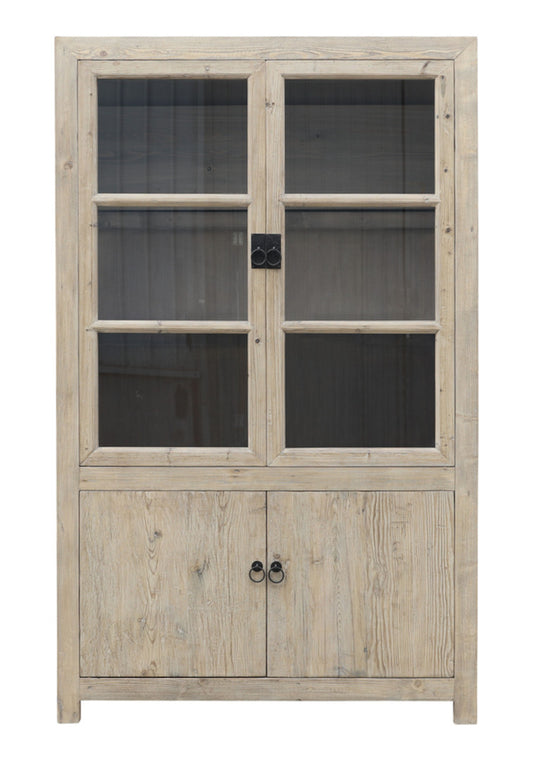 Vitrine H 220 cm, Küchenschrank aus altem Holz
