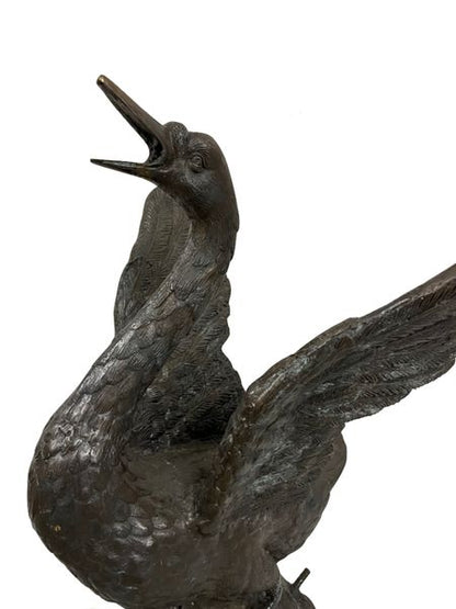 Bronze Gartenbrunnen Skulptur 'Schwanen Brunnen' 