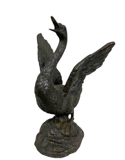 Bronze Gartenbrunnen Skulptur 'Schwanen Brunnen' 