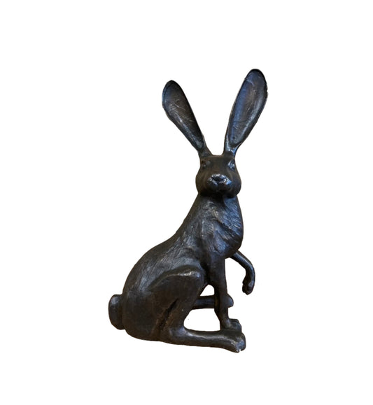 Bronze Skulptur "sitzender Hase" H 57 cm - vintage-shop-24