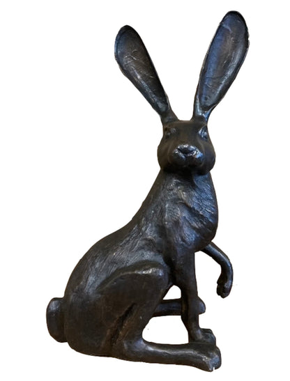 Bronze Skulptur "sitzender Hase" H 57 cm - vintage-shop-24