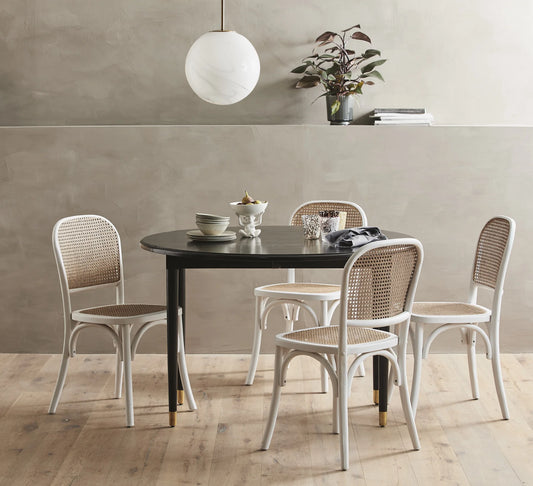 Esstisch TELLA rund 120 cm schwarz-gold - modernes Wohndesign