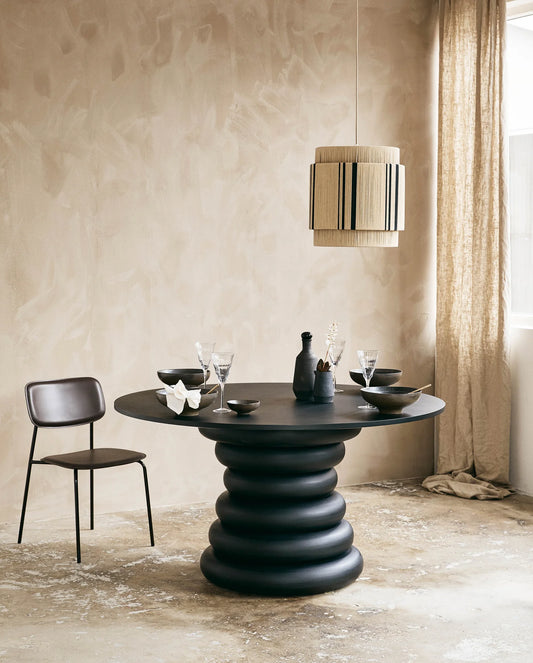 Esstisch TILDA rund 140 cm schwarz | Modernes Wohndesign