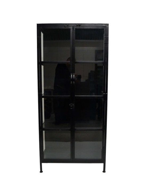 Industrial Metall Vitrine JILLA H 176 cm - vintage-shop-24