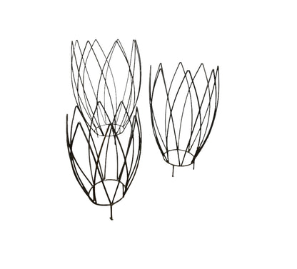 Garten Rankhilfe Eisen Tulpen 3er Set - vintage-shop-24
