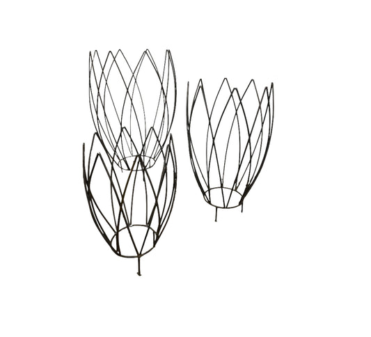 Garten Rankhilfe Eisen Tulpen 3er Set - vintage-shop-24