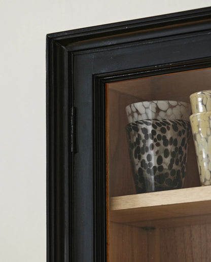 Wandvitrine Holz schwarz-natur - modernes Wohndesign