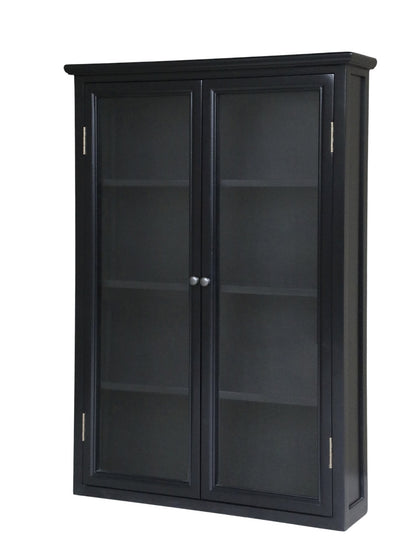 Wandvitrine matt schwarz - vintage Wohndesign